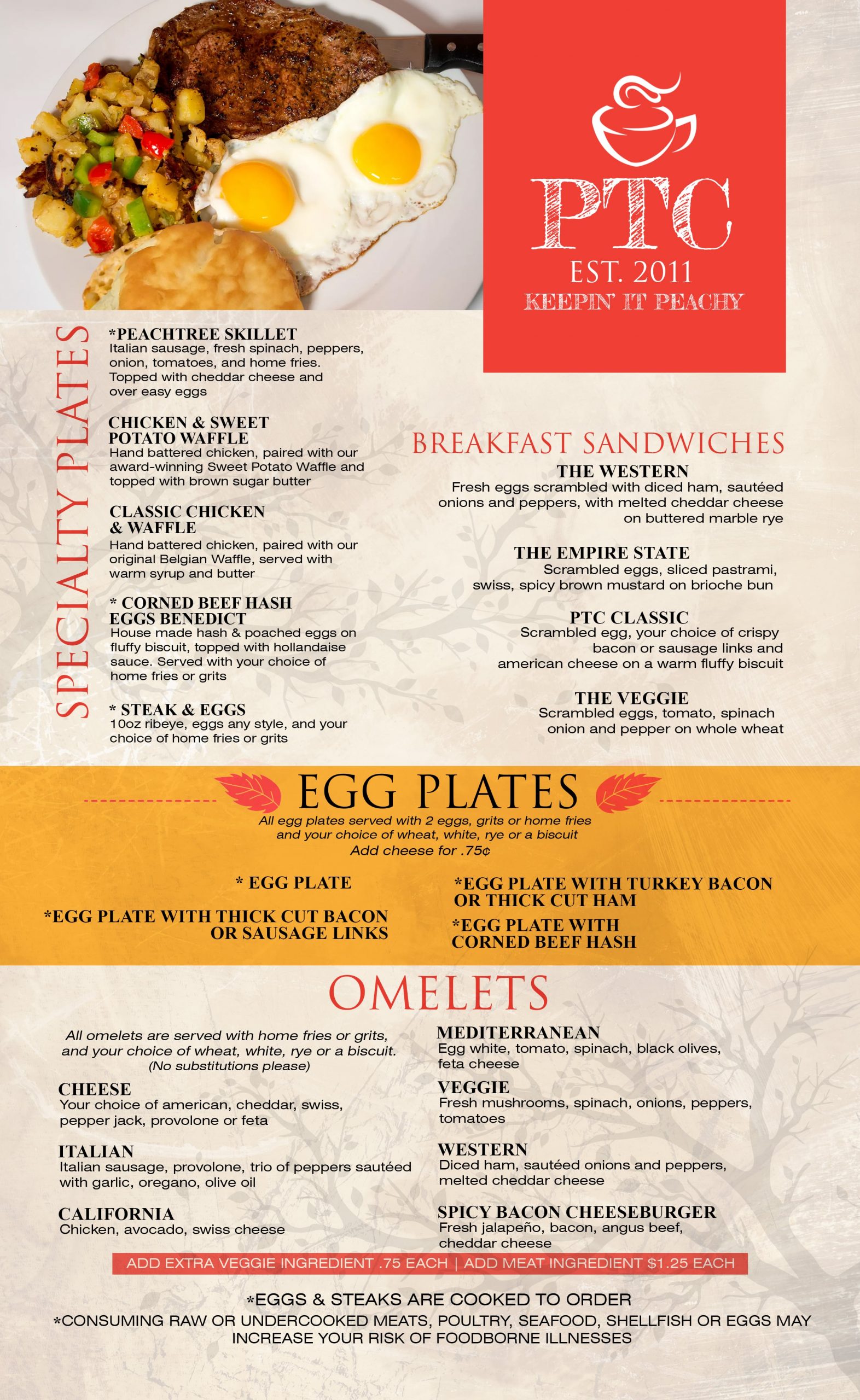 View our Menu - Peachtree Cafe The best breakfast in Lawrenceville